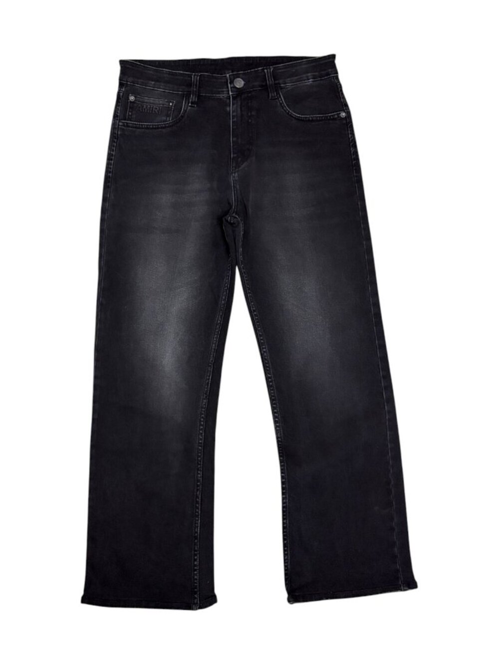 AMIRI JEANS Black Baggy Relaxed STRETCH Denim Pants Mens 32x30